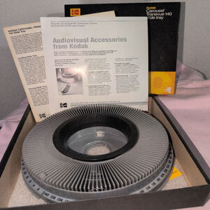 Kodak Carousel Transvue 140 Slide Tray Gray Black VINTAGE